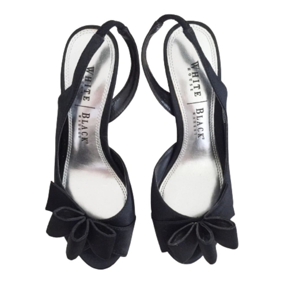 Black House White Market Black Heels w/ Bow 7.5